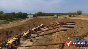 Подача воды в систему капельного орошения насосными станциями Моторкон |  3500 Га, Астрахань