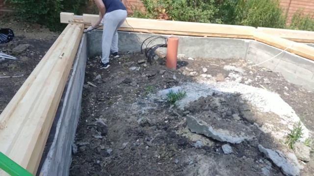 Сборка бани из клееного бруса! смотреть онлайн