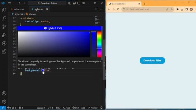 Working Download Button Using HTML CSS | Download Files on Button Click in HTML | In Hindi