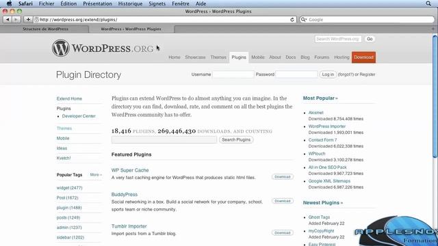 wordpress formation Chapitre 6 : 6.1 - Comprendre l'utilisation des extensions смотреть онлайн