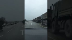 Войска России идут в Украину! Колонна войск на трассе Краснодар - Новороссийск