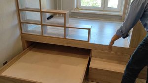 Подиум с выкатной кроватью + отзыв заказчика.