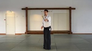 айкидо. базовые движения с дзе - усиро цки | aikido. JO basic movements. ushiro tsuki