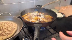 Что мы готовим из сушеной домашней колбасы! Картошка жареная с колбасой!