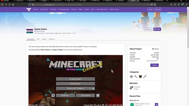 Update Edition 1.14.4, 1.16.1 & 1.16.2 Resource Pack Overview смотреть онлайн