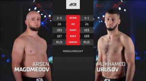 Арсен Магомедов vs. Мухамед Урусов | Arsen Magomedov vs. Mukhamed Urusov | ACA YE 41