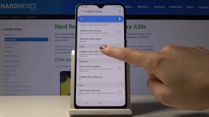 Developer Options SAMSUNG Galaxy A30s