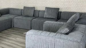 Большой серый диван на заказ в Москве