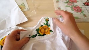 Вышивка на водорастворимом флизелине. Embroidery on water-soluble fleece.