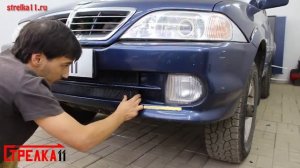 Защита радиатора ТАГАЗ Роад Партнер I 2008-2014г.в. (Черный) - strelka11.ru