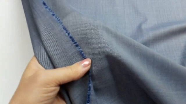 17-7309 Двухсторонняя костюмная ткань с меланжевой фактурой, голубой цвет смотреть онлайн