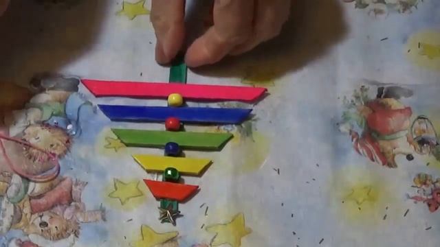 Новогодняя игрушка-елочка из палочек своими руками-декор новогодний how to make a Christmas tree to смотреть онлайн