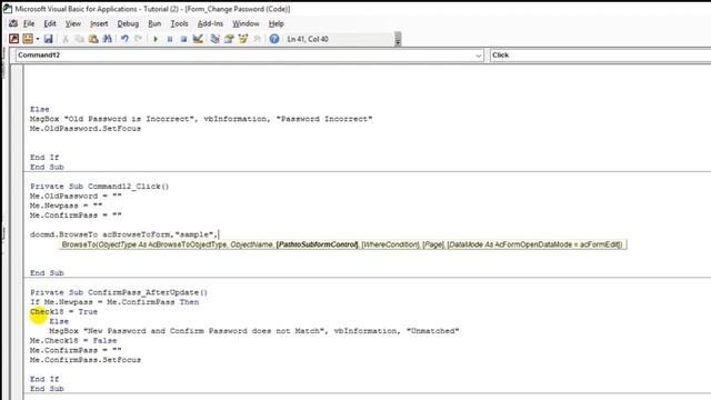 DoCmd.BrowseTo Tutorial In Ms Access