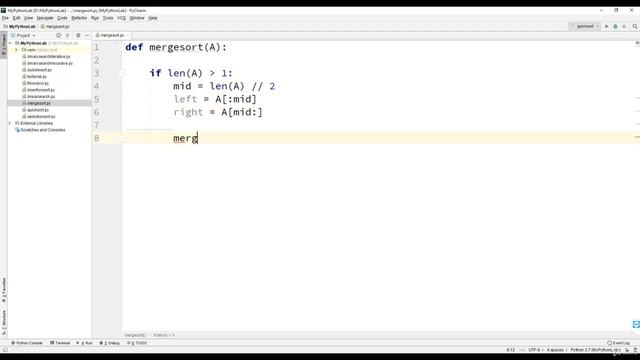 4  Merge Sort Algorithm & Its Implementation in Python