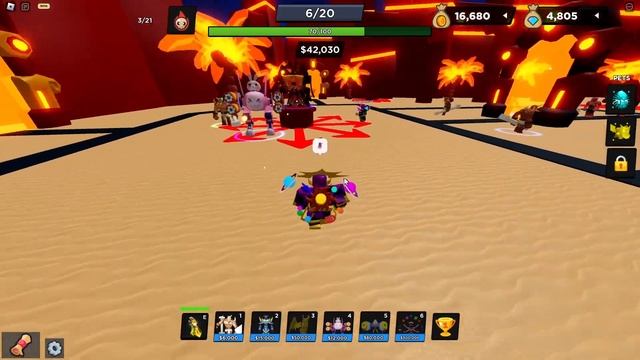 CHAOS GOD TOWER SHOWCASE!! (Roblox World Defenders) смотреть онлайн