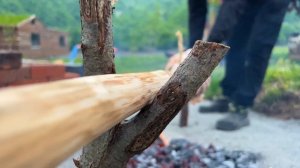Juicy Meatloaf on a Spit! Cooking outdoors in the Mountains of Azerbaijan