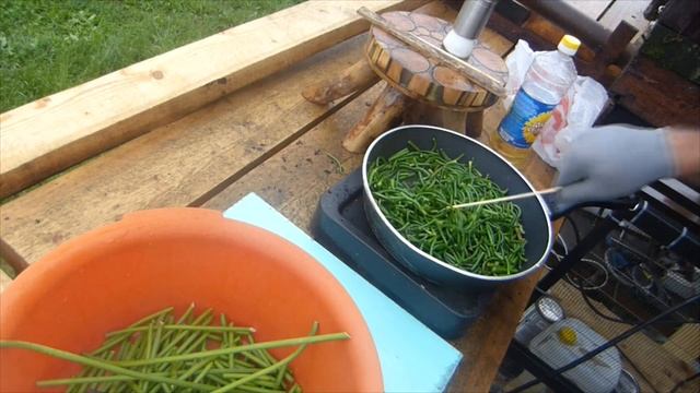 Чесночные стрелки жареные . Очень вкусно.