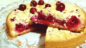 ТЕРТЫЙ ПИРОГ С ВИШНЕЙ"ЛЕТО"🍒Ольгины Рецепты.