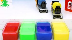 ИГРЫ С КРАСКАМИ ДЛЯ ДЕТЕЙ. История про машинки и цветные краски.