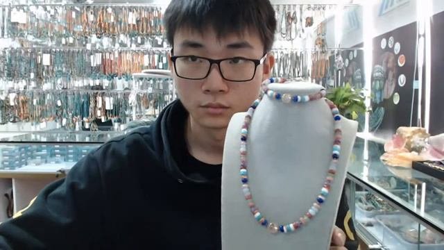 20231213-05 White Heishi Smooth Beads And Green Natural Turquoise Spiny Oyster WithPhosphosiderite