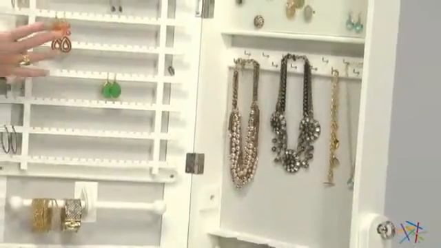 Transitional Cheval Mirror Jewelry Armoire with Base Drawer - Product Review Video смотреть онлайн