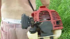 Бензокоса, бензотриммер запуск двигателя на горячую
