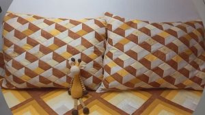 Лоскутные подушки с 3d эффектом