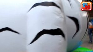 Надувной батут "Тоннель Зебра" размер 12x2,5x3,5 м от "БатутМастер"