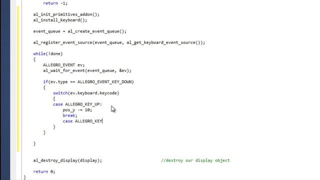 3.1 - Keyboard Input in Allegro 5 Part 1 смотреть онлайн