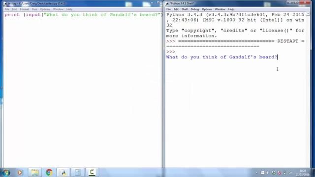 Python input function 1
