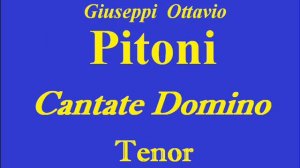 Tenor-Cantate Domino-Pitoni