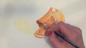 how to paint realistic  orange/ как нарисовать реалистичный апельсин акварелью