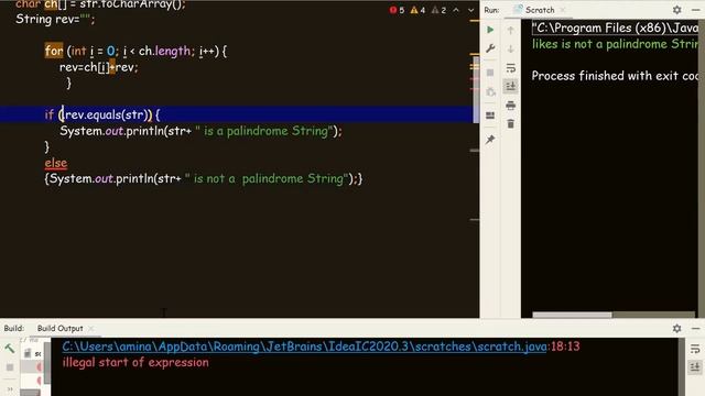 Palindrome String in Java|| How to find palindrome string in Java||Java Tutorial for beginners