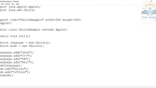 create Drop Down List using applets in Java || #javaapplets #javatutorials #java