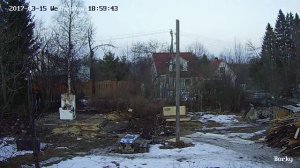 Снос старого дома за минуту.