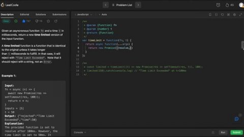 Day 12. LeetCode 2637. Promise Time Limit. Daily JS challenge