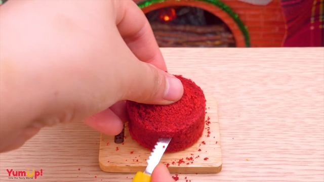 Beautiful Miniature Red Velvet Cake Decorating For Holiday | Sweet Tiny Cake Design By "Tiny Cakes"