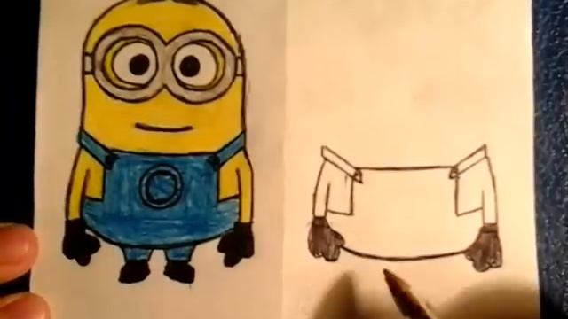 Как нарисовать Миньона (Миньоны, Гадкий Я)?)))