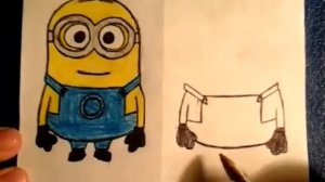 Как нарисовать Миньона (Миньоны, Гадкий Я)?)))