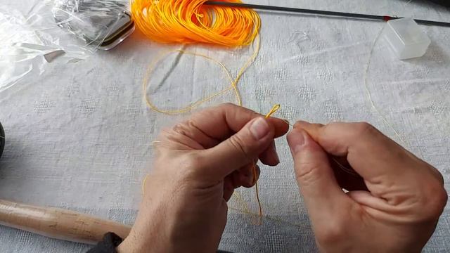 Первая сборка нахлыста, намотка шнура. смотреть онлайн