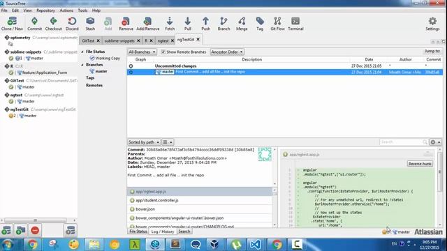 مقدمة في استخدام GIT  من خلال برنامج Source Tree الجزء  الأول