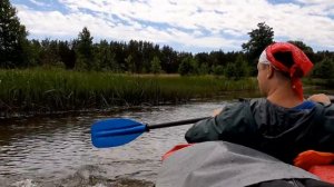 Байдарочный сплав сотрудников БГУ по р. Вилии.