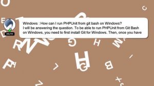 Windows : How can I run PHPUnit from git bash on Windows?