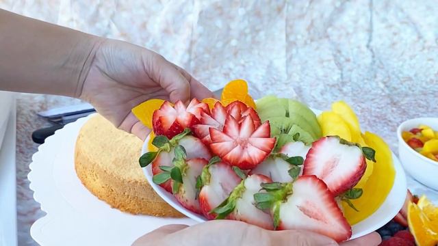 Sponge Fruit Cake, Fruit Cake Tutorial, How to make sponge cake