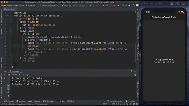 Как подключить красивые шрифты Google Fonts в приложение Flutter