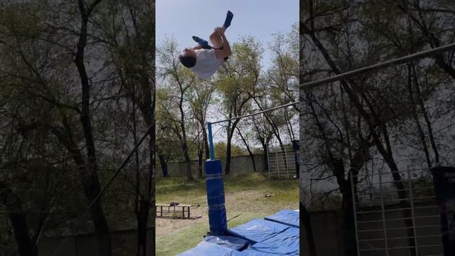 ЭТО ЛУЧШИЙ ДАБЛ БЭК😳 #воркаут #спорт #parkour #workout #sport