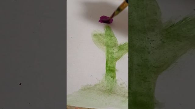 рисуем лаванду красками!🌷🖌️ draw lavender with paints!🌷🖌️ смотреть онлайн