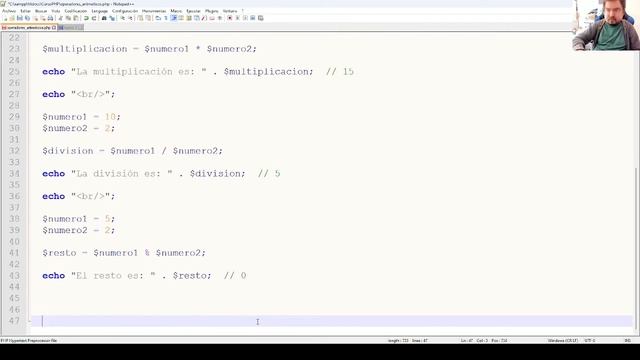 Curso PHP (Video 12) - Operadores aritméticos смотреть онлайн