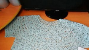 Ажурная кофточка узором Японские лилии крючком. Часть 5. #Танзилявязание