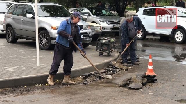 На улице Пушкина в Измаиле кипят ремонтные работы смотреть онлайн